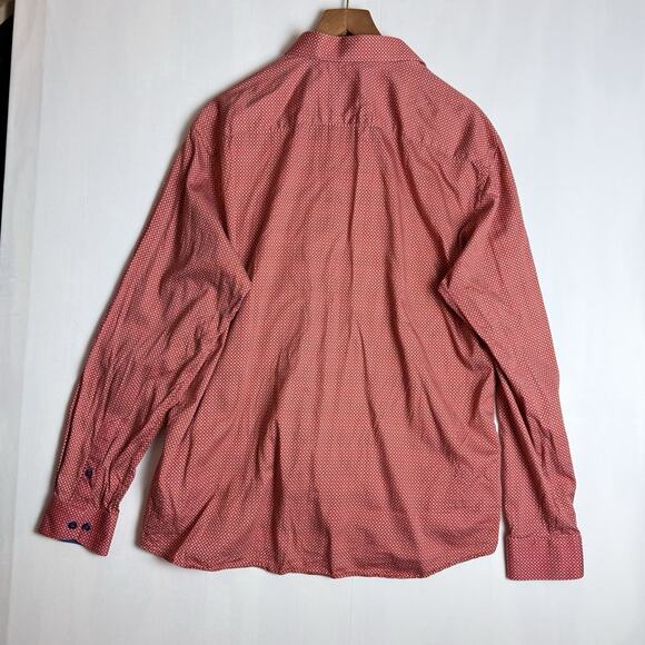 Designer Brand AVENUE 21 Button Sport‎ Shirt Rust Red Cotton MEN'S 2XL MSRP $145 - Picture 10 of 11